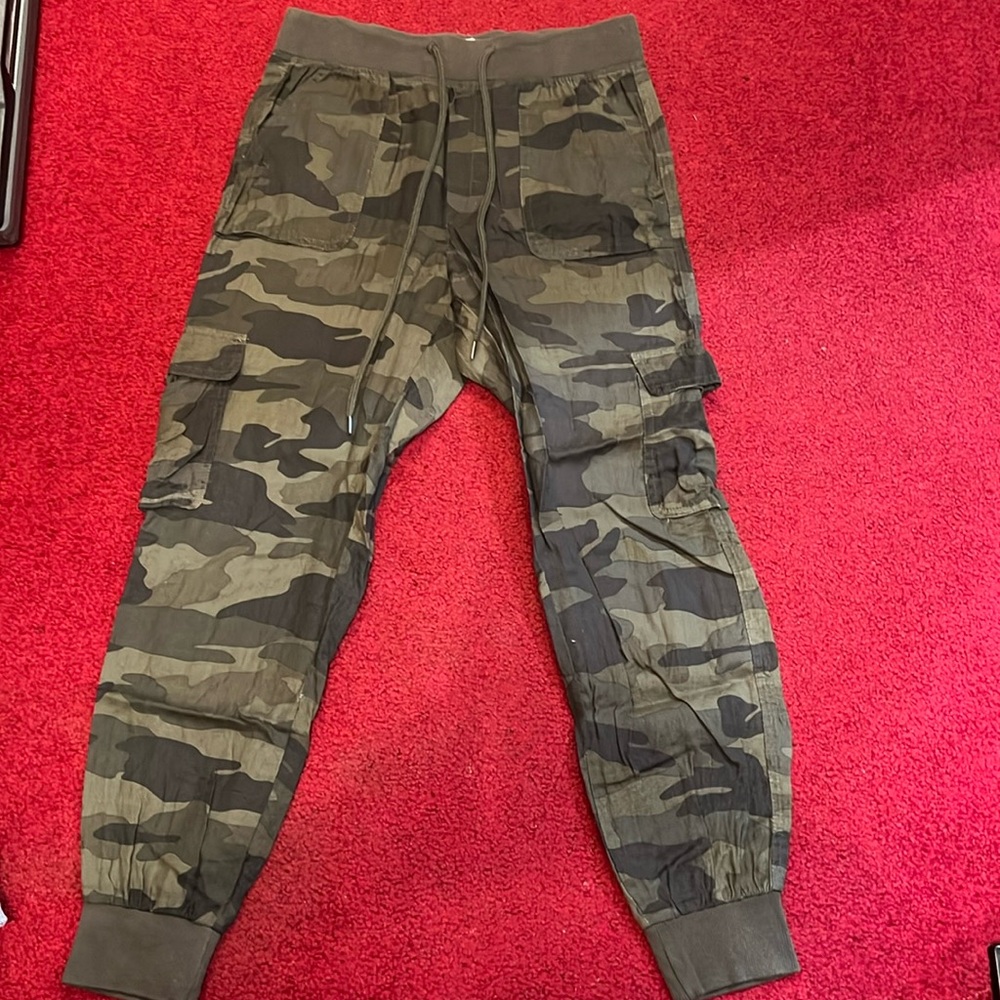 TWO Pairs of Pants. Garage Camo Joggers(S) and Wild Fable Green Cargo Joggers(0)